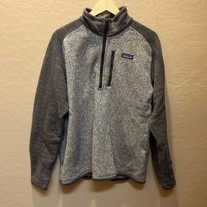 Patagonia Mens Better Sweater 1/4 Zip L, Two Tone